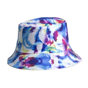 Wendbarer Graffiti-Anglerhut mit bunten abstrakten Tie-Dye-Mustern für den Sommerurlaub