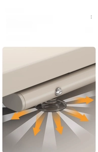 Detail of powerful suction cup feet for kitchen appliance storage shelf stability