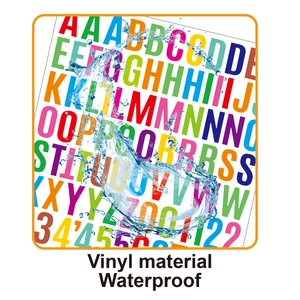 Waterproof 1-inch vinyl letter and number stickers for DIY crafts and scrapbooking