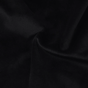 Macro texture of soft black chenille knit fabric with subtle velvet luster and deep shadows