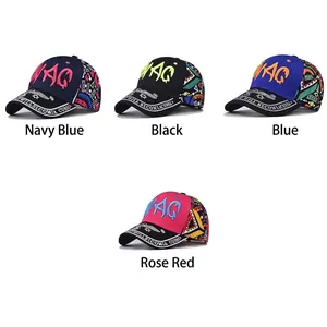 Casquette baseball SWAG hip-hop avec broderie 3D et patch graffiti en quatre couleurs