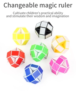 Changeable magic ruler in spherical shape with multi-color plastic folding design