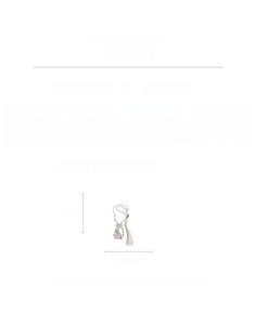 Size guide for flower glass beaded tassel necklace with detailed weight and length