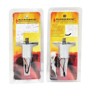Detailed view of the aluminum stove fan motor replacement in its blister packaging