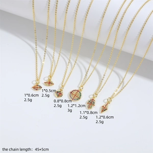 Gold plated Tree of Life and Evil Eye pendant necklaces with colorful zircon stones