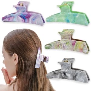 Acetate Hair Claw Clip Marble Pattern Cloud Texture Irregular Shape Large Hair Grip Elegant Accessory For Women