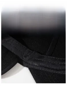 Detail view of the widened sweatband and breathable fabric inside the winter baseball cap