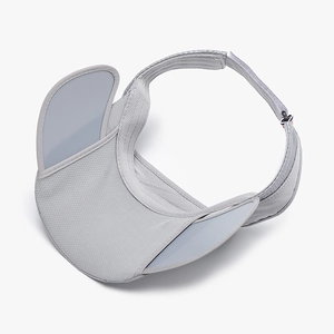 Visiera parasole grigio chiaro traspirante con alette laterali estensibili UV