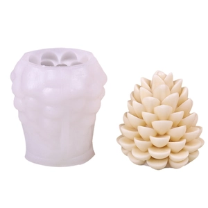 Christmas pine cone silicone mold for DIY candles and decorative plaster ornaments