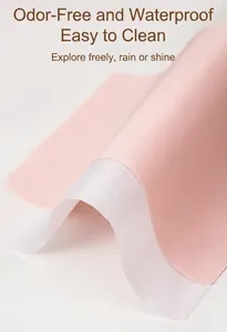 Detailed macro view of pink waterproof polyester fabric with mesh texture for passport bag