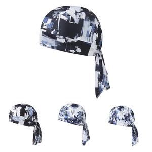 Pirate Hat Bandana Polyester Breathable Quick Dry Outdoor Cycling Ink Print Adjustable Straps For Men Women