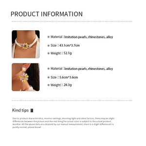 Baroque pearl jewelry set size and material specifications for necklace and earrings