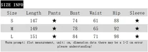 Polka dot backless maxi dress size chart with length, bust, waist and hip measurements