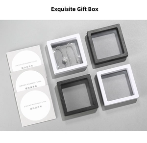 PE film jewelry display cases with silver polishing cloths for necklace storage