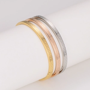 Bracciali in acciaio inossidabile con motivo a nido d'ape in oro, argento e oro rosa