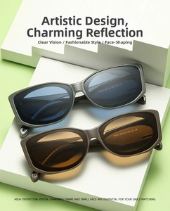 Detail view of square frame sunglasses showing interior model code 19010 and lens specs