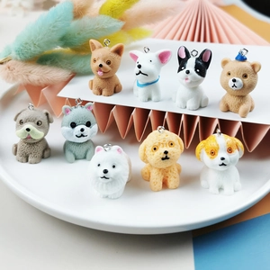 Cute Cartoon Dog Charms Resin Puppy Figures For DIY Jewelry Making Accessories Handmade Crafts Animal Pendants