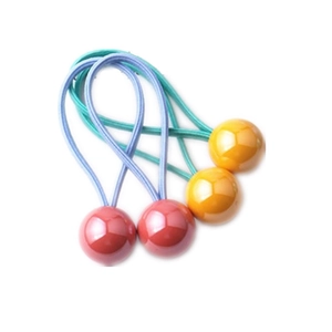 High-elastic hair ties with colorful beads for girls, gentle non-damaging hair accessories