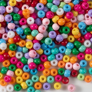Vibrant 4mm round glass seed beads in assorted oil painting colors for DIY jewelry crafts