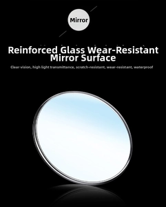 Detail of the scratch-resistant tempered glass watch lens with polished metal edging