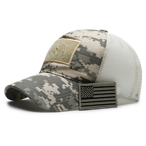 Casquette de baseball tactique camouflage numérique avec patch USA et filet respirant