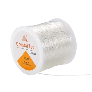 Clear 1.0mm crystal elastic cord for jewelry making, 100 meters roll for DIY beaded bracelets