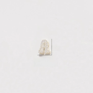 Sparkling S925 silver letter A pendant with clear cubic zirconia for DIY jewelry making