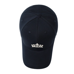 Casquette de baseball en coton bleu marine avec broderie blanche, chapeau de soleil 6 pans
