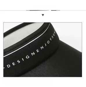 Detailed embroidery on black wide brim sun hat with Design Enjoy Suns lettering