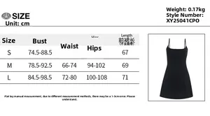 Guide des tailles pour robe fendue en dentelle avec mesures en cm pour S, M et L