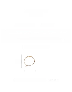 Detailed view of gold plated flower bracelet with dimensions and 20cm chain length