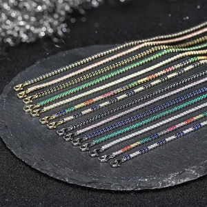 Elegant S925 sterling silver tennis bracelets with colorful zircon stones in gold and silver