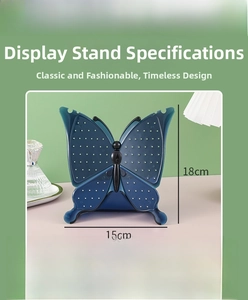 Detailed size specifications of 18x15cm butterfly earring holder with 96 holes