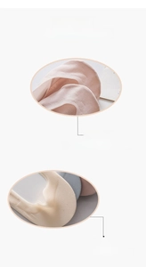 Detail of pink no-show ice silk socks showing flat seamless toe and reinforced heel
