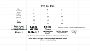 Size guide for women's diamond knit sweater with 100% polyester fabric details