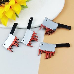 Halloween bloody acrylic kitchen knife pendants for DIY earrings and jewelry making