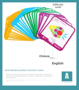 Detailed educational puzzle reference cards with geometric patterns and difficulty levels