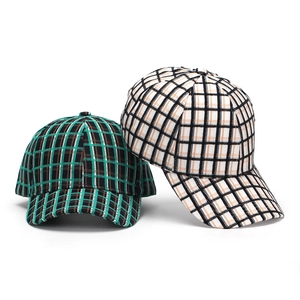 Classic checkered baseball cap in plaid patterns for sun protection and outdoor styling