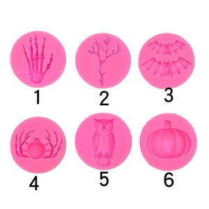 Halloween Silicone Fondant Stampi Per Torte Diy Decorazione Da Forno Zucca Pipistrello Ragno Gufo Mano Di Scheletro