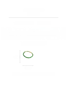Detail view of 17.5cm gold-plated bracelet with green zircon and 0.4cm width specs