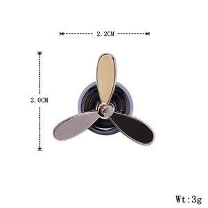 Retro airplane engine brooch in silver and gold metal, 2.2cm propeller jewelry