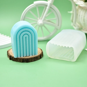 Rainbow bridge arch silicone mold for DIY scented candles and plaster home decor crafts