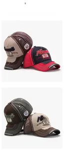 Detail of vintage baseball cap featuring American-style Hawaii and ALOHA embroidery patches