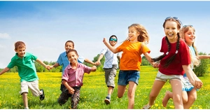 Kids UV protection cat eye sunglasses in vibrant colors for outdoor summer activities