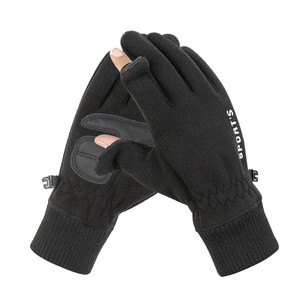 Guanti sportivi in pile termico con punte touch screen e palmo antiscivolo