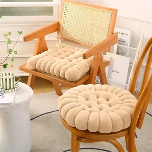 Cookie Shape Cushion Crystal Velvet Thickened Chair Pad Soft Home Office Decor Tufted Seat Pillow