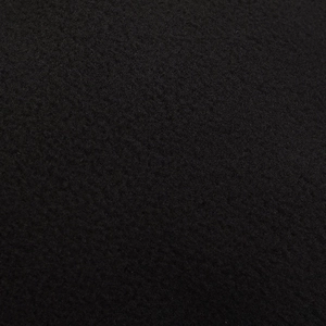 Macro detail of soft black fleece material used in winter ski hat and scarf set