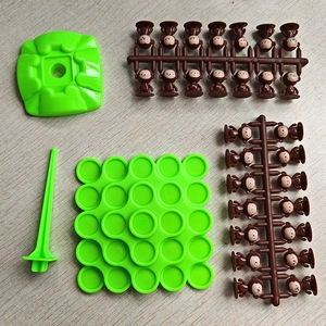 Monkey balance tree game set with green base, support rod and brown monkey figures