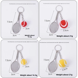Comparaison détaillée des tailles et poids des porte-clés raquette de tennis mini