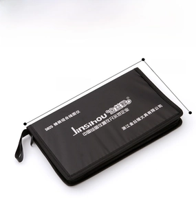 Closed black nylon drafting tool kit bag with zipper for architectural engineering students